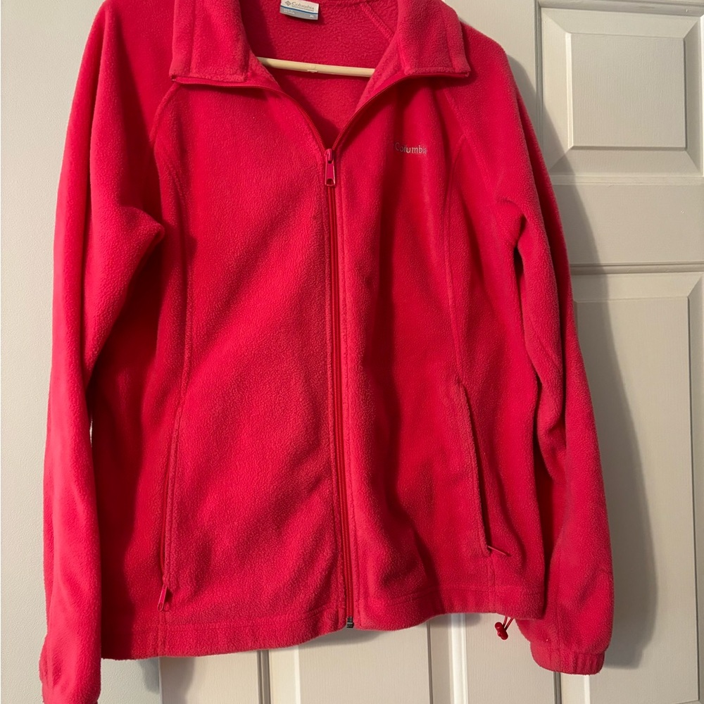 Columbia fleece jacket hot pink XL